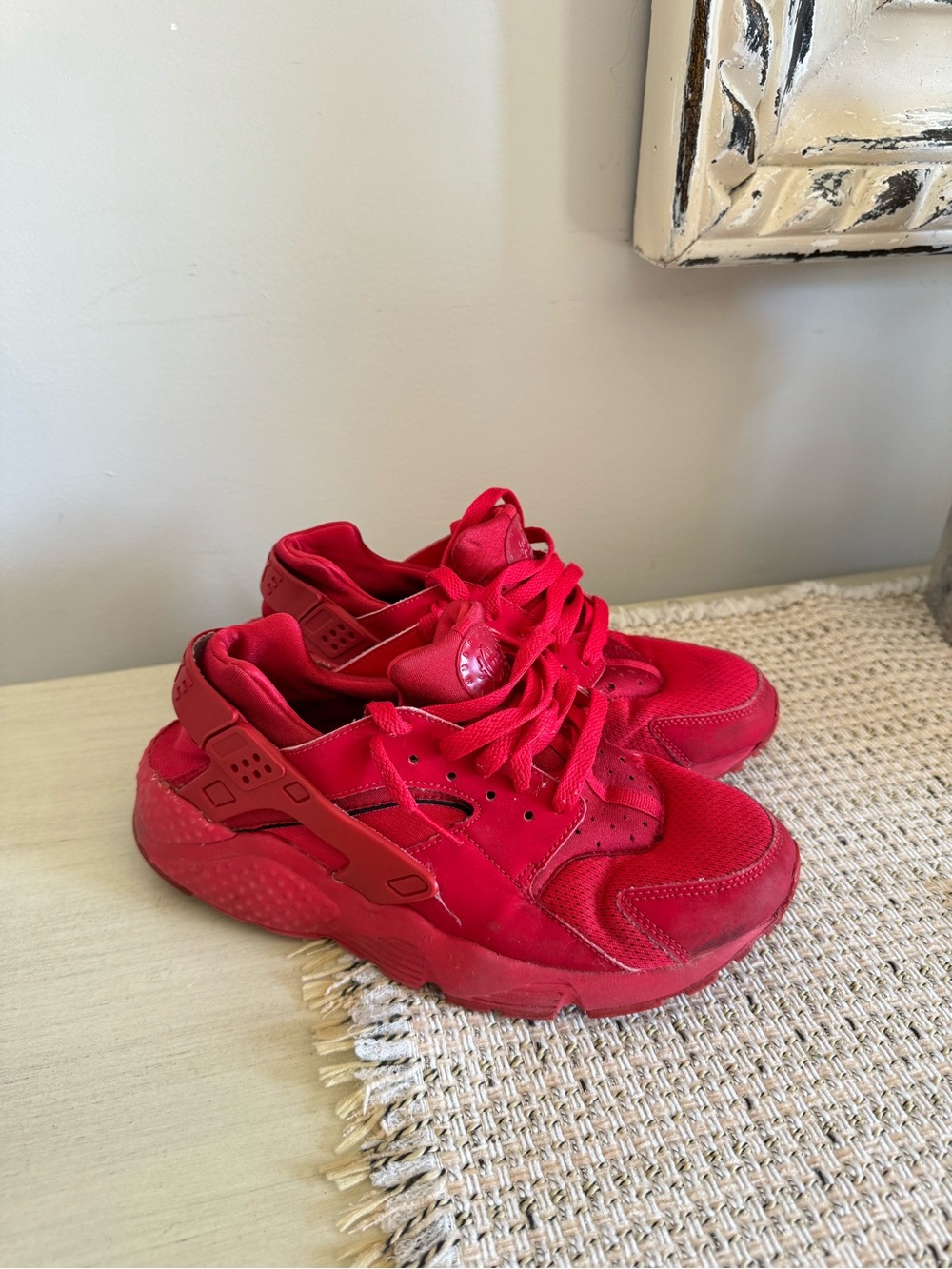 Kids huaraches Red Athletic Sneakers - Bold All-Red Style